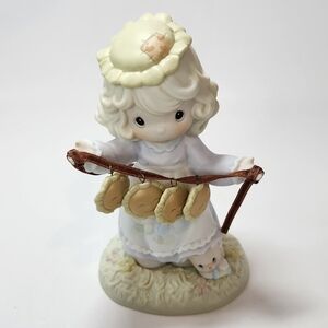 Precious Moments " May The Sun Always Shine On You" Fig Girl holding suns w cat